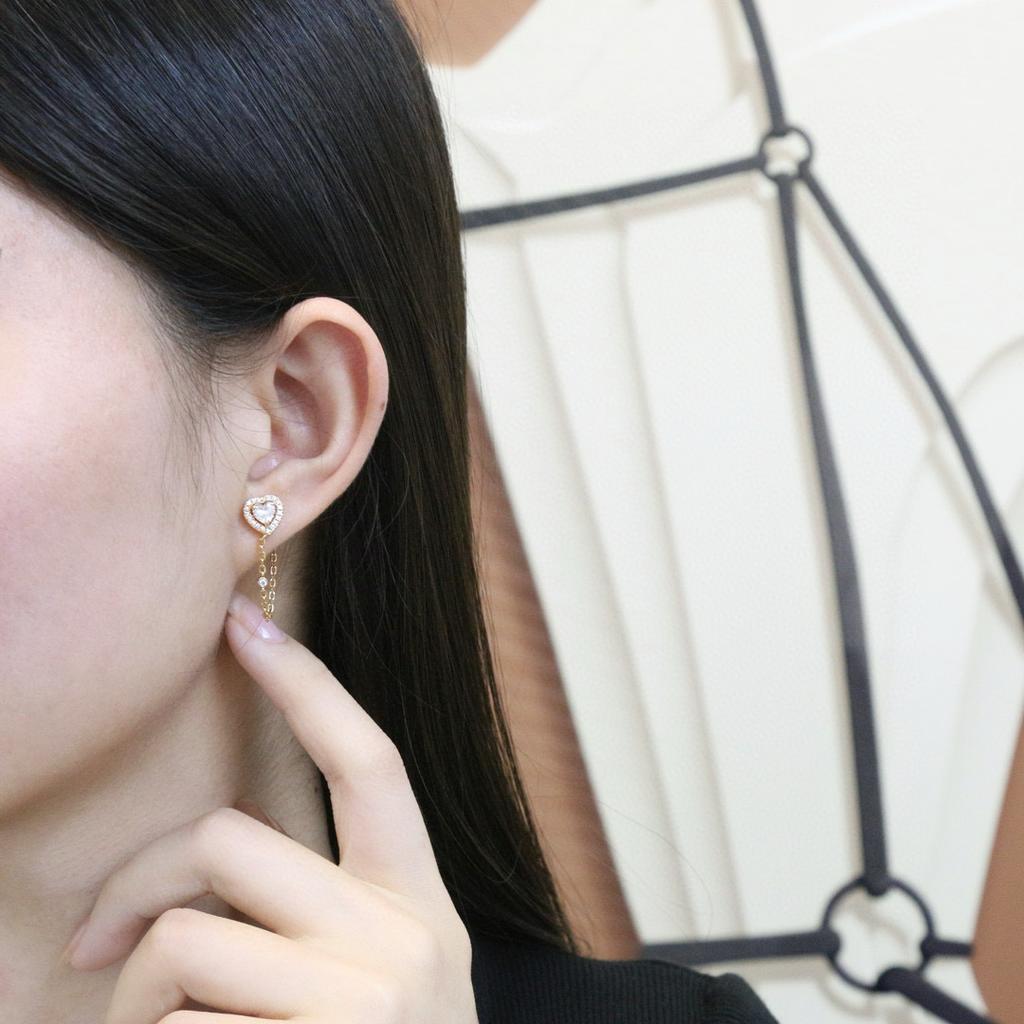 Hot Brand Vintage Earrings for Women Luxury Jewelry Fashion Heart Diamond Designer Eardrop Pure 925 Sliver Party Stud Earrings