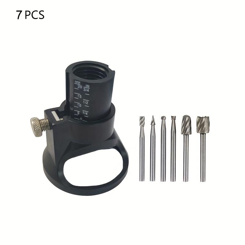 Rotary Router Milling Cutter Guide Attachment Twist Drill Bit Wood Carving Tool Kit Dedicated Locator Woodwork Tool for Dremel