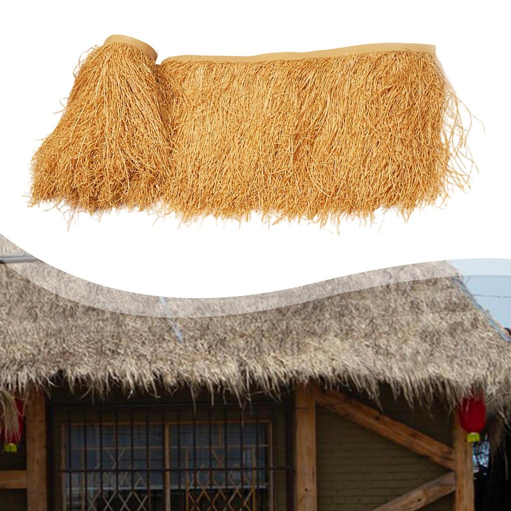 Artificial Thatch Roof Roll Synthetic Thatch Panel Garden Pavilion Decor Bar Hut Grass for Bar