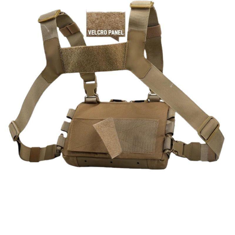 Taktická hrudní brašna pro muže, Běžecká hrudní taška s předním poutkem, Recon hrudní postroje pro lov, Outdoor EDC