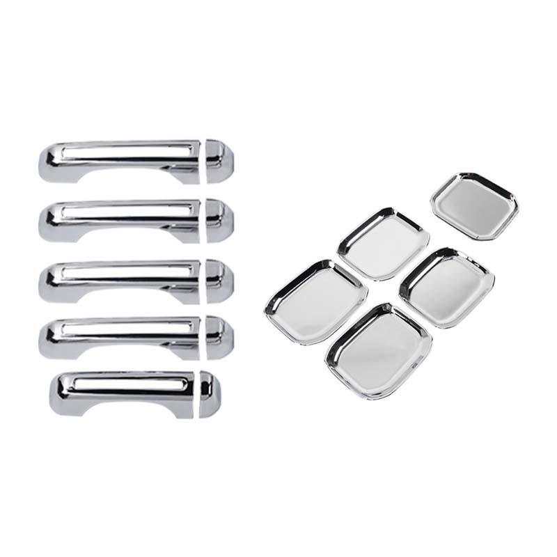 ABS obudowa klamki samochodowej naklejka zewnętrzna dekoracja miski pokrywa dla Jeep Wrangler JL 2018 Up wersja 4-drzwiowa akcesoria zewnętrzne