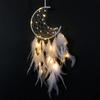 Gorący! Dekoracja ścienna Dream Catcher Lampa wisząca Feather Ręcznie tkana dekoracja księżyca