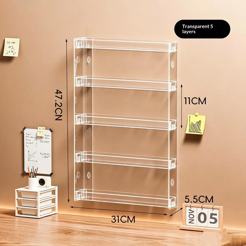 3/4/5/6-stöckiger klarer Make-up-Organizer zur Wandmontage & für die Arbeitsplatte Aufbewahrungshalter für Badezimmer Hautpflege Kosmetik