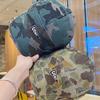 American Retro Short Brim Camouflage Baseball Hat Men and Women Personality Versatile New Cap Couple Hip Hop Hat