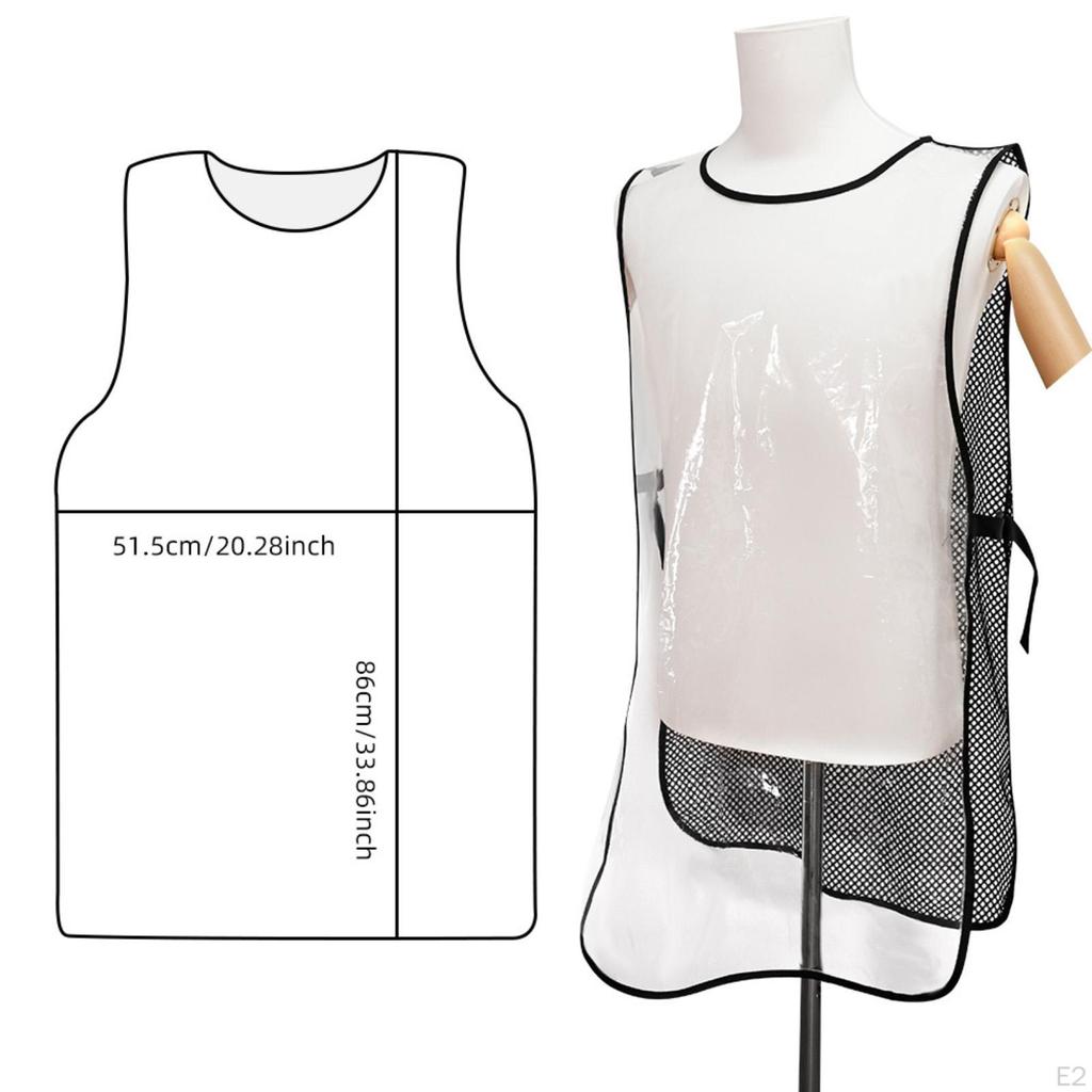 Tablier de salon de coiffure, vêtement de travail, résistant à l'huile, professionnel, imperméable, teinture, transparent