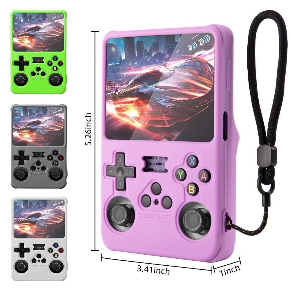 Dustproof Protective Case with Lanyard Sleeve Shell Soft Game Console Cover for R36S Accessories