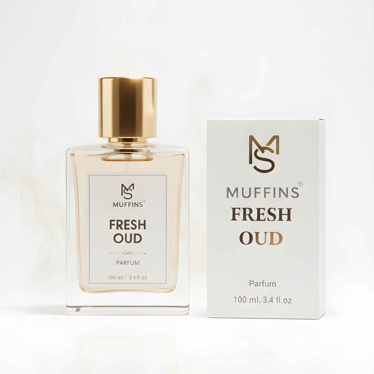 

Muffins Fresh oud 27% Парфум | Стійкий Унісекс парфум До 16-24 годин | з цитрусовою свіжістю, деревними та мускусними нотами | Чудово підходить для щоденного використання | 100ML
