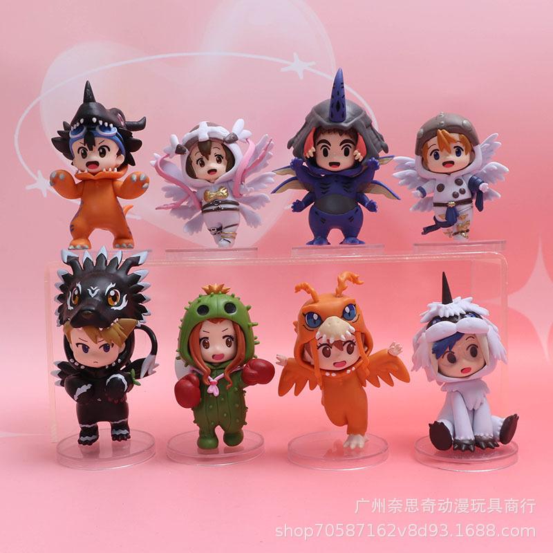 2 Types 8pcs/set Anime Digital Monster Digimon Cosplay Action Figure Model Toys Gift