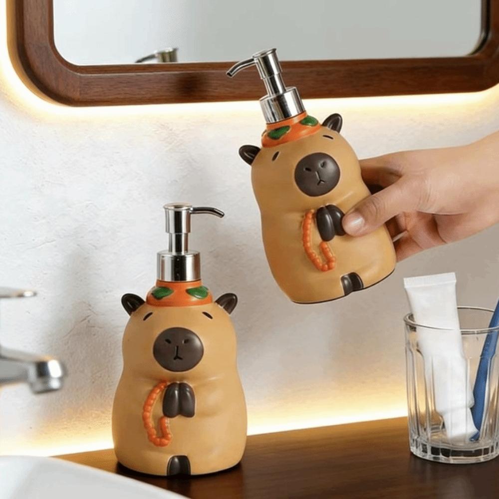 Refillable Capybara Dispenser Bottle Animal Design Shampoo Soap Dispenser  for Hand Soap