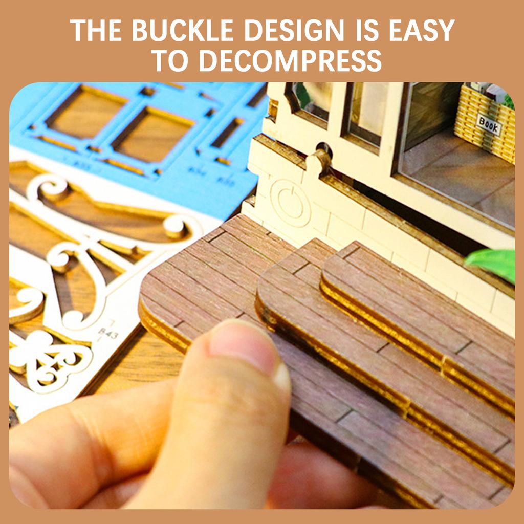 Adult DIY Garden House Books Nooks Material Kit Sturdy Charming Assembled Miniatures For Home Room