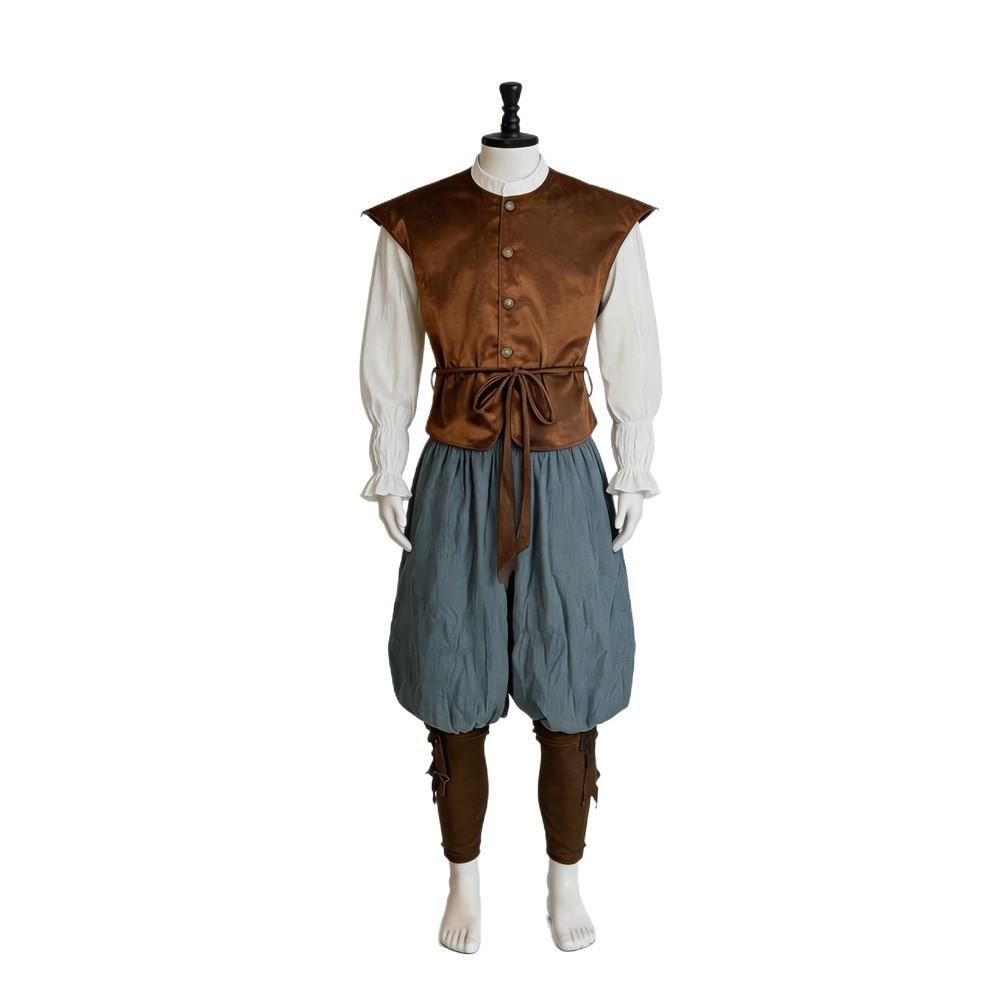 Renaissance Pirate Cosplay Outfit With Velour Material For Theatrical Events