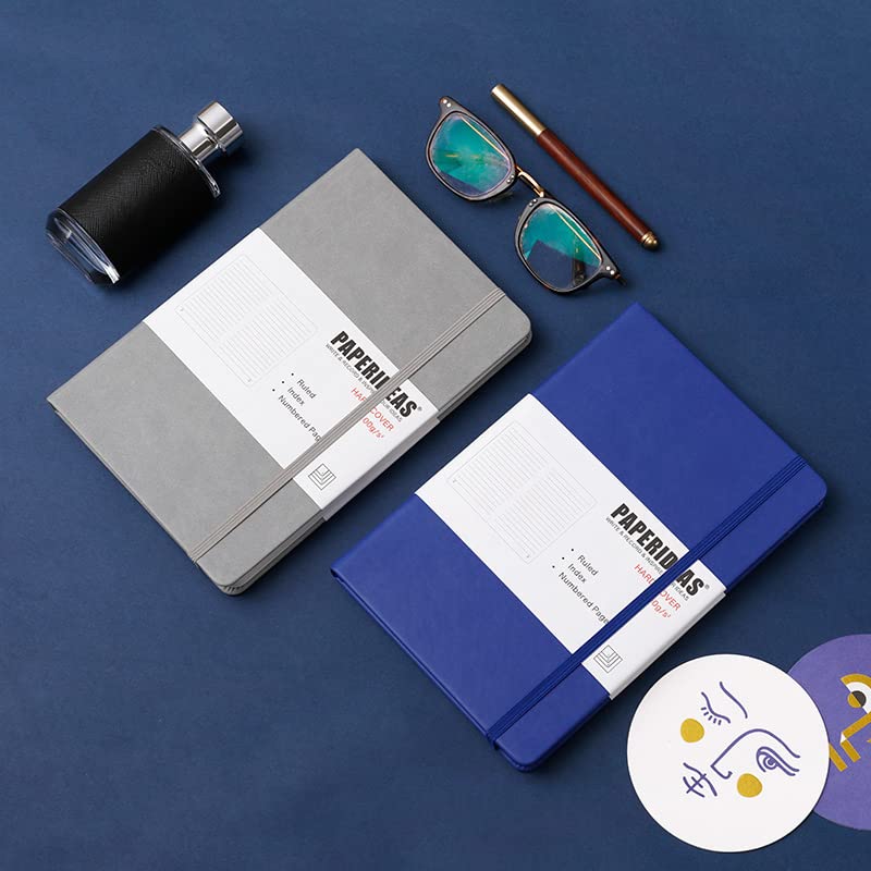 PAPERIDEAS A5 Hardcover Notebook, (Horizontal Lined, Lilac)