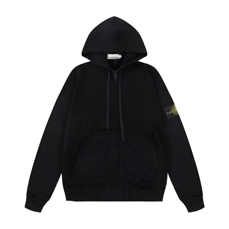 CrossSTONE Unisex Klassischer Cardigan Hoodie mit Reißverschluss