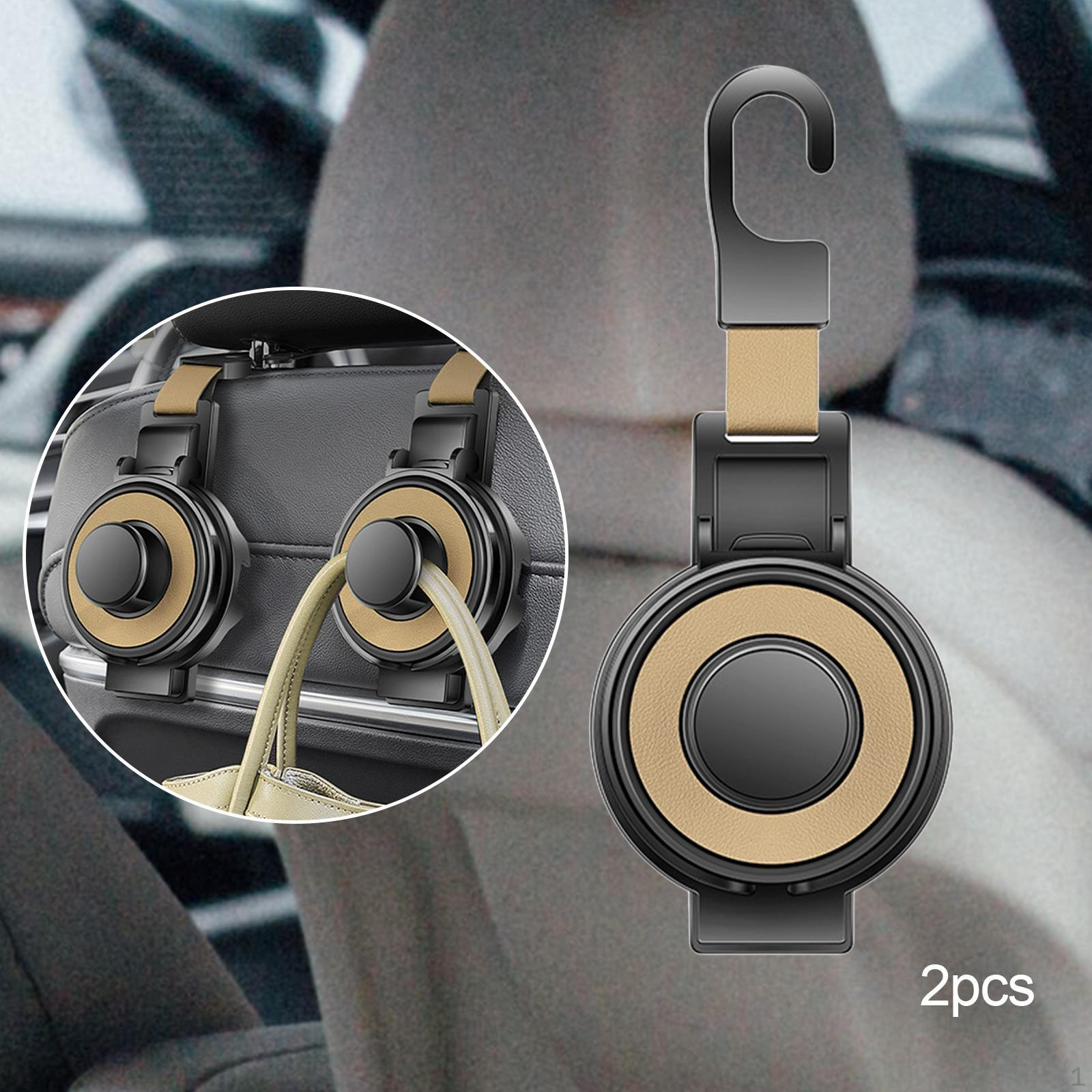 

2 шт. Гачки для заднього сидіння автомобіля Органайзер для заднього сидіння Тримач для чашки з водою Багатофункціональний гачок для підголівника бежевий