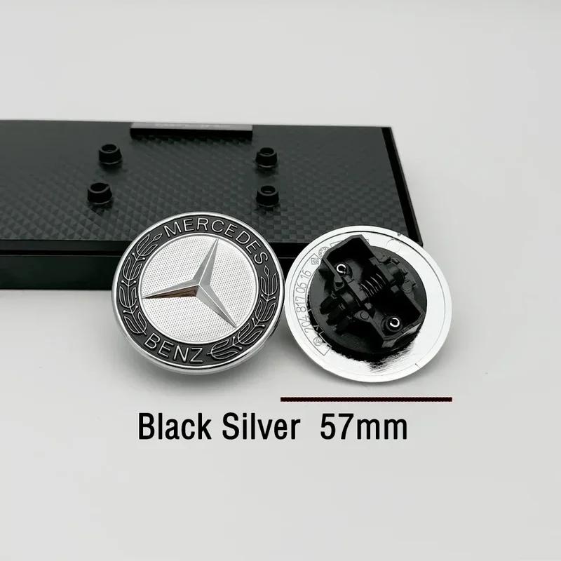 1pcs 57mm Car Front Hood Emblem Badge Bonnet Car Accessories For Mercedes Benz W204 W124 W201 W202 W212 W220 W205 GLA CLA