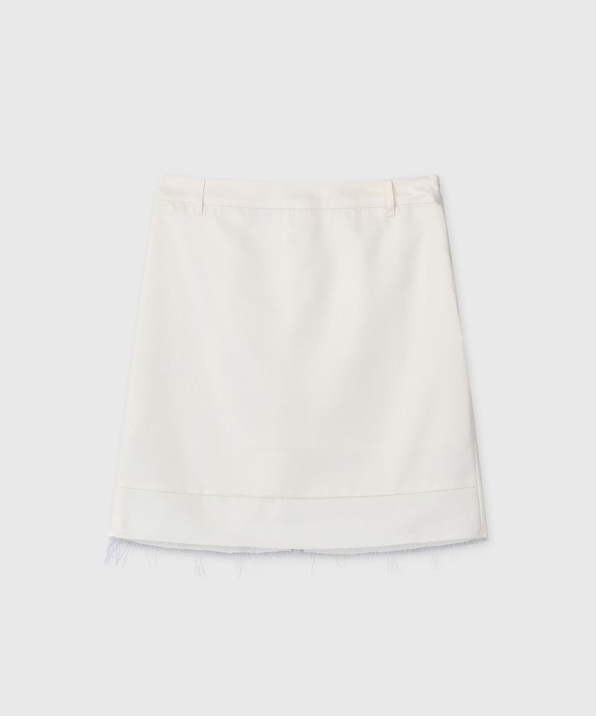 Daibeuinumeon Satin Midi Skirt (Ivory)
