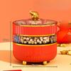 Spring Festival Festive Rotating Candy Box Household Multi-layer Light Luxury Nut Dried Fruit Storage Box High-value Transparent Dried Fruit Box