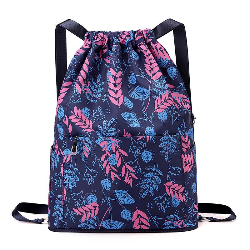 Lightweight Waterproof Women's Drawstring Backpack: Foldable Storage & Sports Travel Bag