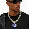 European and American New Products Drop Oil Hip-hop Planet Earth Pendant Cuban Necklace Men's Personality Environmentally Friendly Alloy Jewelry