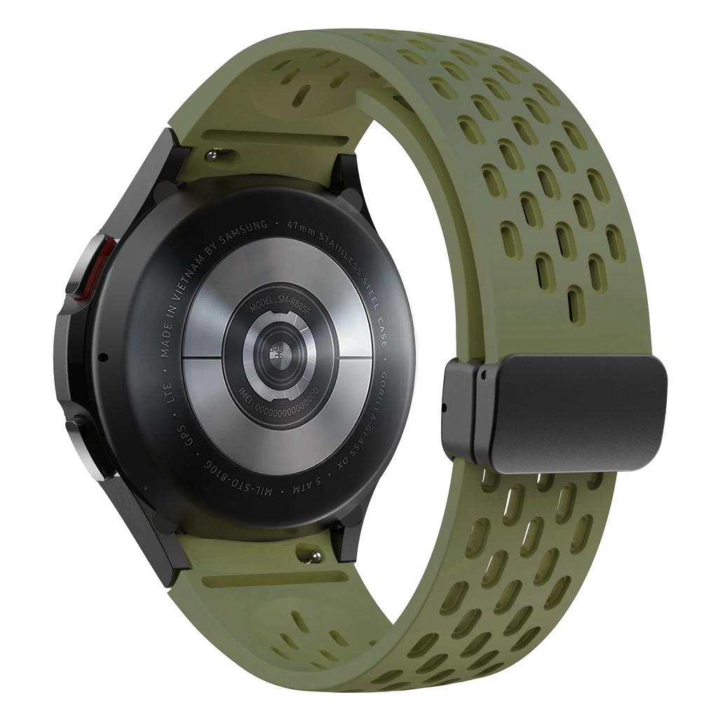 Silicone Strap for Samsung Galaxy Watch 7 6 5 4 40mm 44mm 5Pro 45mm Magnetic Buckle No Gaps Band 6 Classic 43mm 47mm 42 Bracelet