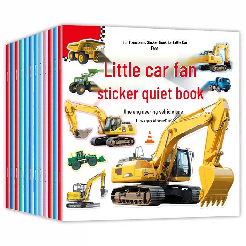 Quiet Car Fan Sticker Book: Educational Toy for Children s Concentration and Creativity