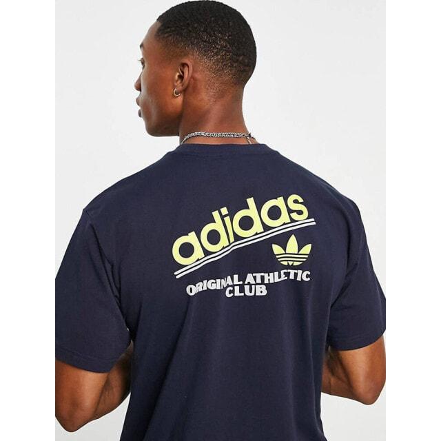 

Темно-синяя футболка с логотипом на спине adidas Originals Athletic Club