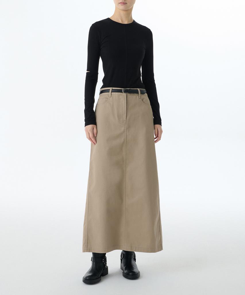 Musinsa Standard Woman Women'S Cp Maxi Skirt [Beige]