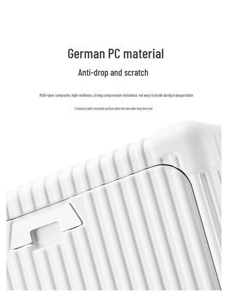 18-Inch Multifunctional Front-Opening Aluminum Frame Suitcase with Charging Capability for Women