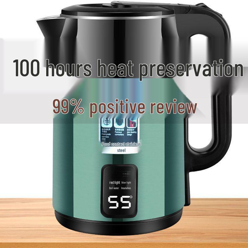 Durable 304 Stainless Steel Electric Kettle: Thickened Insulation, Fast Boil, Auto Power-Off, Large Capacity, Constant Temperature