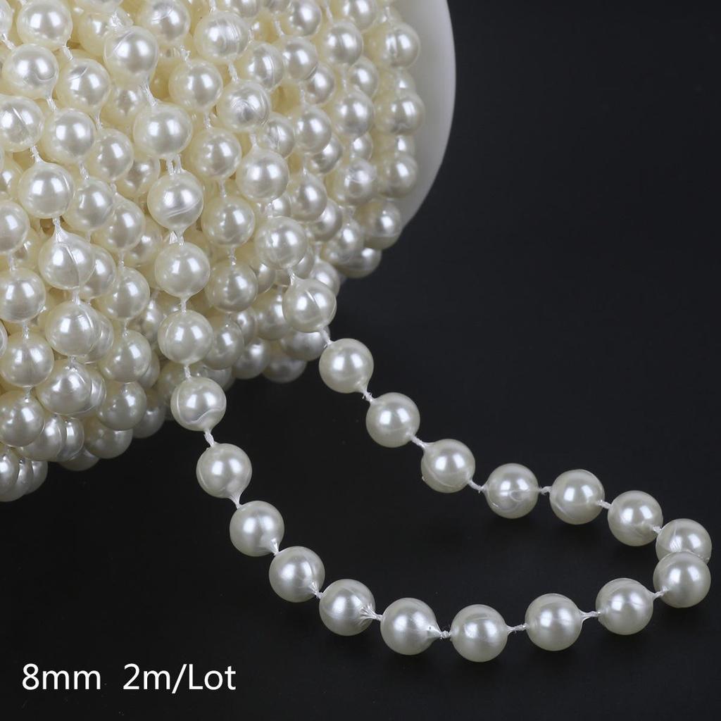 Round Sun Rose Double Pearl Chain for Wedding & DIY Hair Accessories