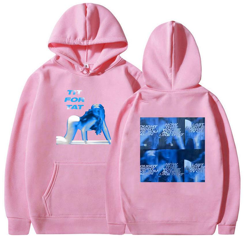 Sängerin Tate McRae TIT FOR TAT Album 2025 Fan Geschenk Kapuzenpullover Herren Damen Mode Harajuku Sweatshirt Retro Oversized Langarm Kapuzenpullover