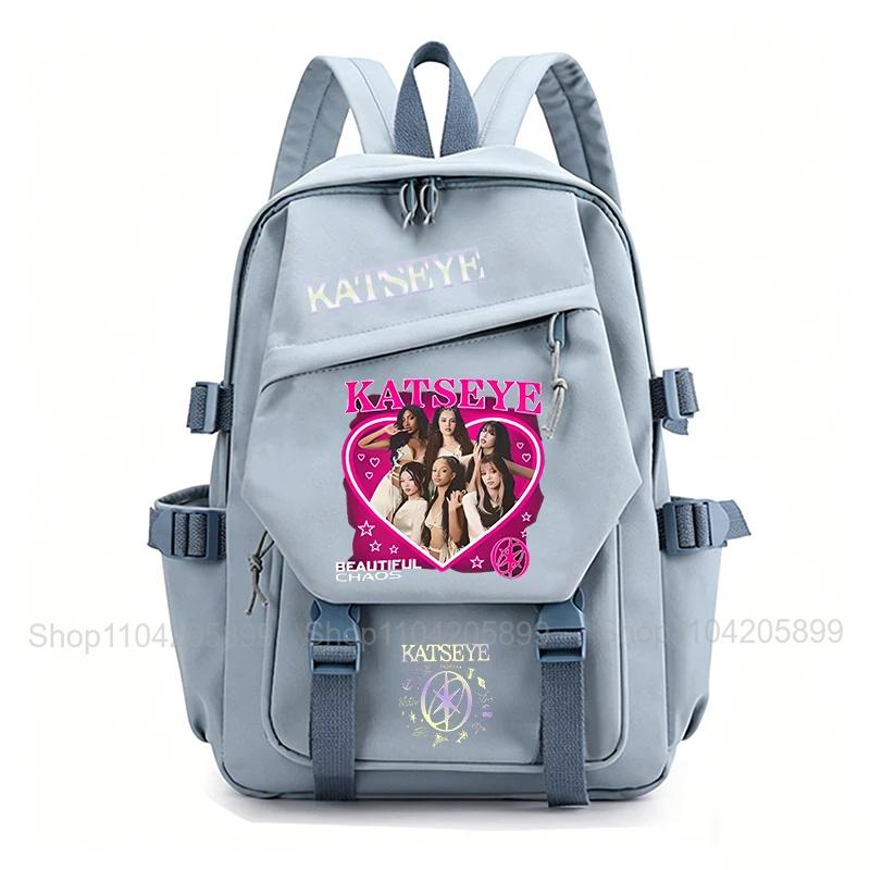 Katseye Schoolbag Hot KPOP Mochila  Student Teenager Book Bag Boy Girl Daily Travel Rucksack Large-Capacity Daypack