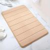Alfombra de Piso 1PCS Espuma Viscoelástica Raya Color Sólido Alfombra de Piso Baño Antideslizante Absorbente Alfombra Inodoro Alfombra para Puerta