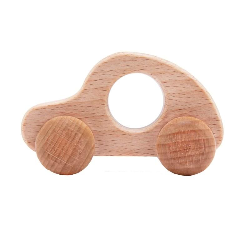 Baby Wooden Car Wooden Child Block For Babies BPA Free Organic Beech Animal Shape Baby Toy  Car Montessori Toys  Handmade Crafts