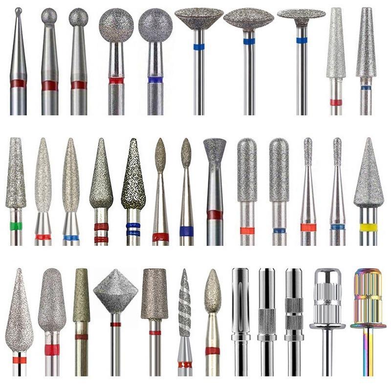 Diamond Milling Cutter Nail Drill Bits Set For Manicure Accessory Pedicure Eletric Machine Nail Bit Brush Burr Tool