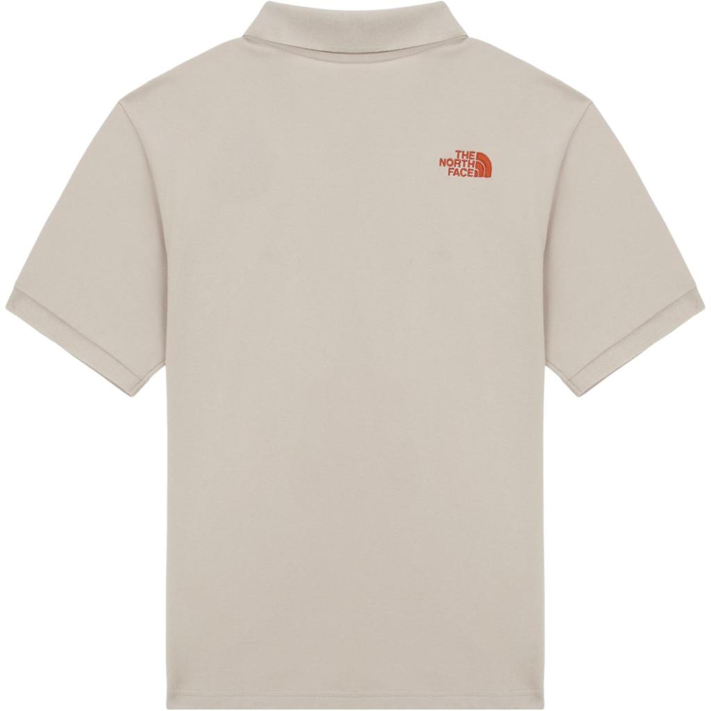 The North Face Solid Logo Short Sleeve Polo Shirt Men Tops White-Sand NT7PR10E