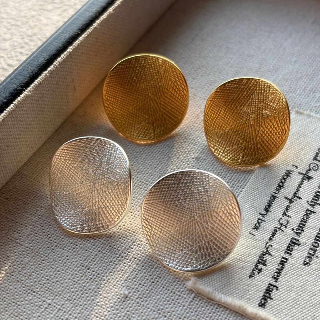 Texture Earrings, Versatile Texture, Simple and Fashionable, Unique Personality Earrings, New High-end and Niche Accessories