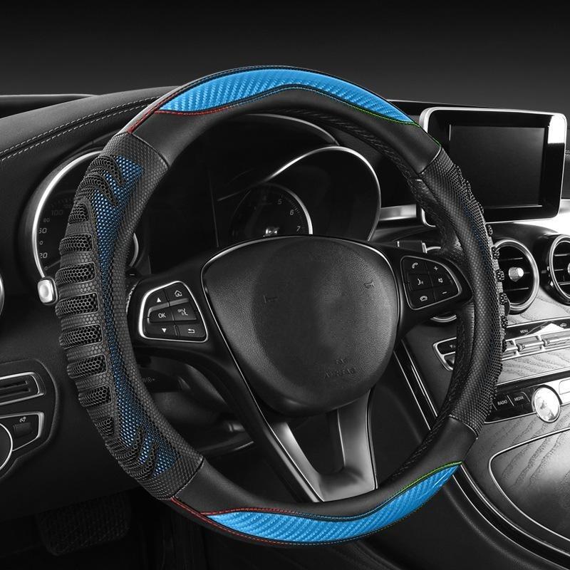 3D Honeycomb Car Steering Wheel Cover Durable Silicone Cover With Anti-Slip Linning Universal Fits Steering Wheels Dia 38Cm