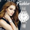 Waterproof Watch with Large Analog Numeric Stretchable Stainless Steel Quartz Fashion Watch Perfect for or as a Gift for Her Women's Display, Silver