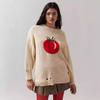 Women's 2024 Autumn/Winter Round Neck Woolen Sweater - Loose Knitwear, Long Sleeve