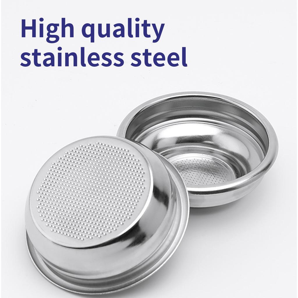 2pcs Stainless Steel Coffee Filter Basket 51/58mm Bottomless Design for Single Cup Brewing Reusable and Durable