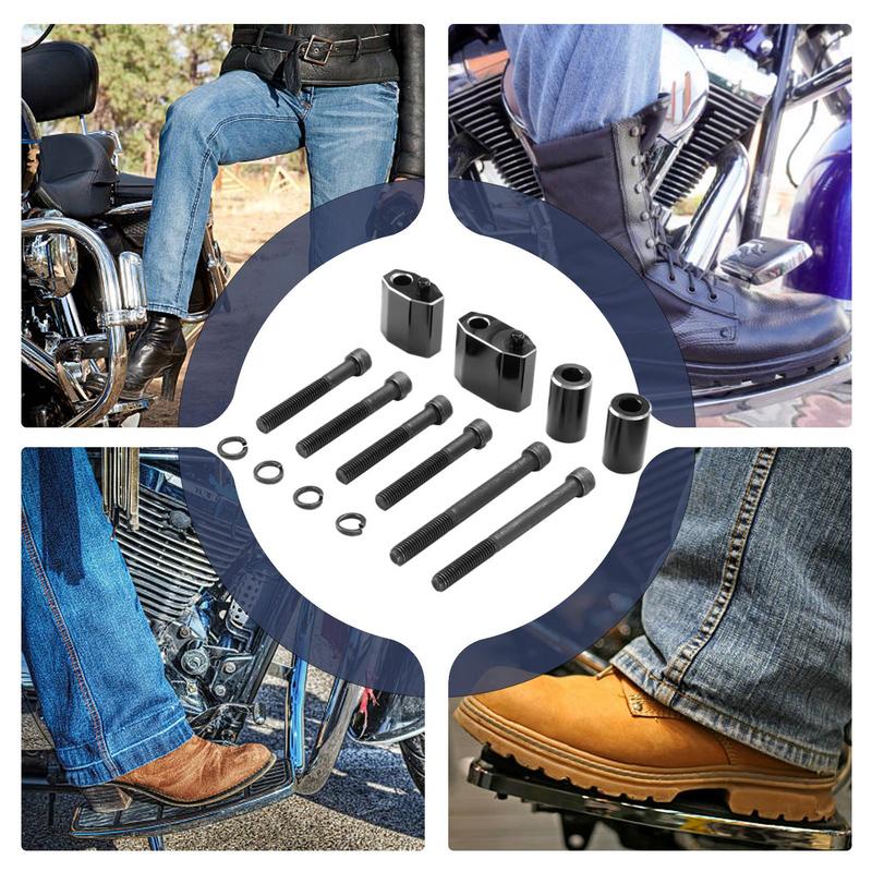 Motorbike Footrest Extension Driver Outward Spacer Motorcycle Floorboard Extension Kit Upgraded Rustproof Pedal Extension