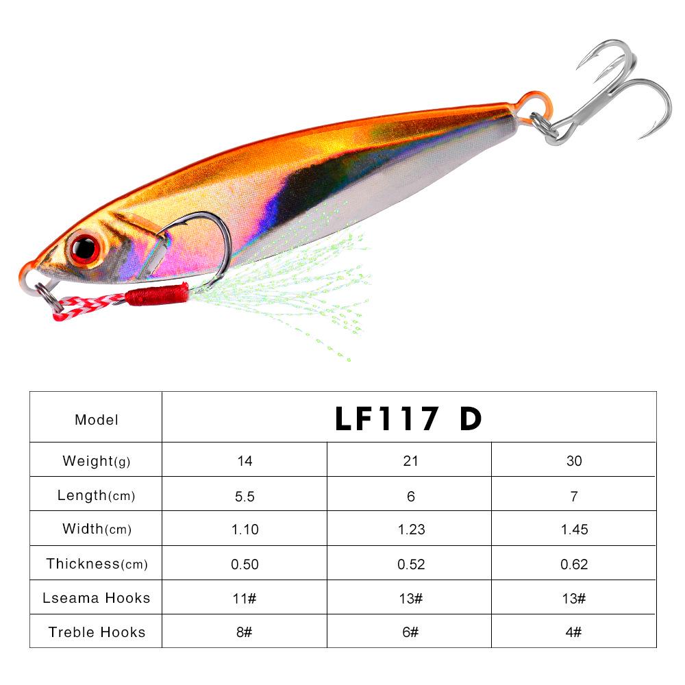 Luya Bionic Metal Fishing Lure - Iron Plate Sinking Lead Fish for Long-Distance Casting (14g, 21g, 30g)