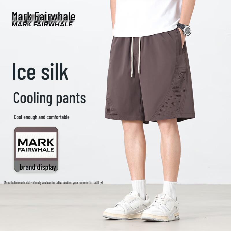 MARK FAIRWHALE Men s Ice Silk Quick-Dry Sports Shorts 5XL