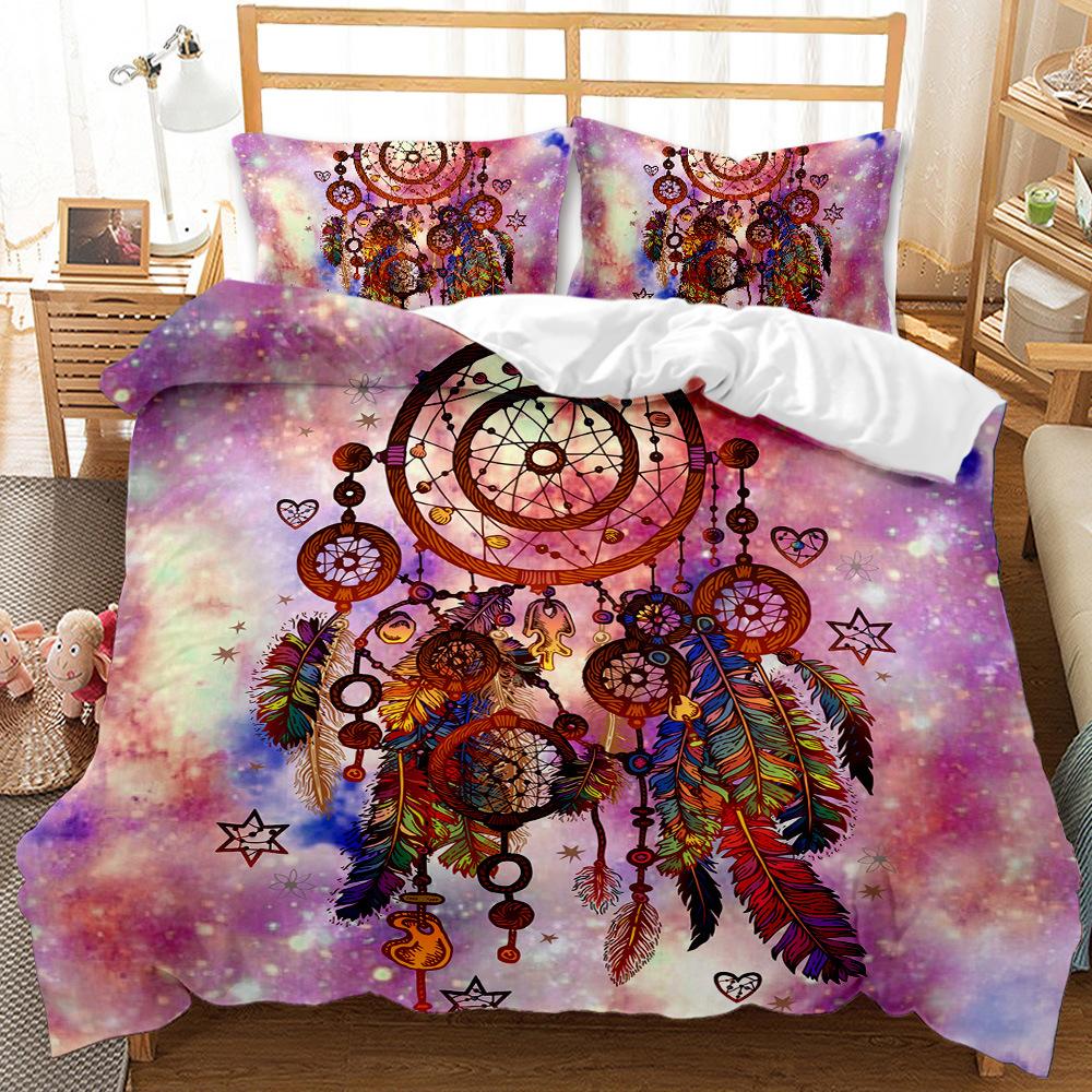 eBay Three-piece Set 3d Digital Printing Dream Catcher Element Quilt Cover Pillowcase