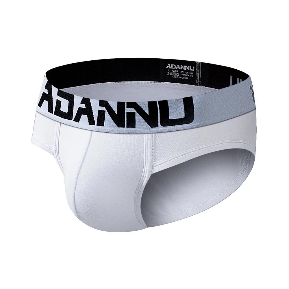 Men's Sexy Cotton Briefs Jockstrap Underwear Low Waist Soft Breathable Underpants Calzoncillos Hombre Lingerie