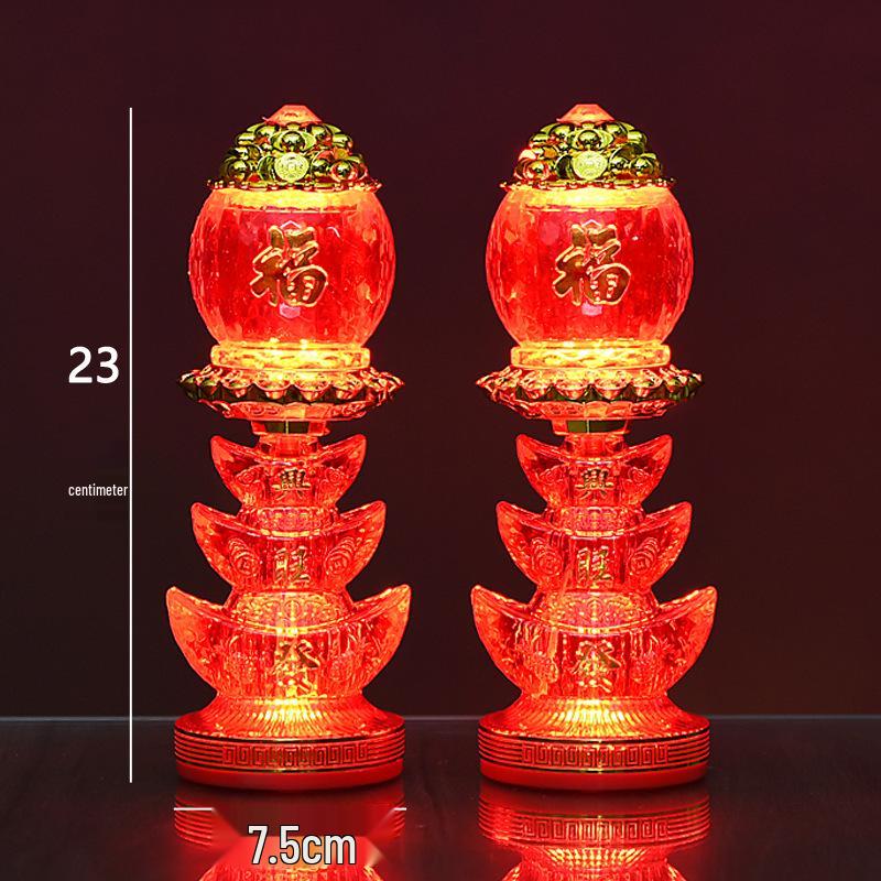 Lotus-Shaped LED Offering Lamp for Buddha & Ancestors