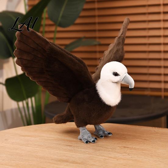 Nature Inspired Home Decor Realistic Plush Bald Eagle Doll Stuffed Animal Toy with Foldable Soft Polyester Wildlife Doll Wings Lifelike Bird Plushie
