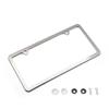 Stainless steel sharp Angle narrow edge ultra-thin license plate frame with 2 holes License Plate Covers Frames 6