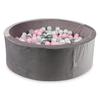 Dry Ball Pit 500 Pieces 110X40 Velvet Lilac: Pearl, Transparent, Silver, Light Pink